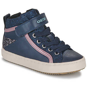 Sko Pige Høje sneakers Geox J KALISPERA GIRL Marineblå / Pink