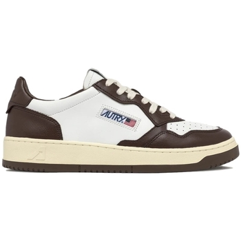 Sko Herre Lave sneakers Autry Medalist Low Bicolor - White/Chestnut Hvid