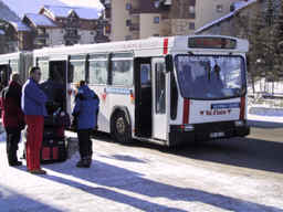 Gratis skibus i Val d'Isere.