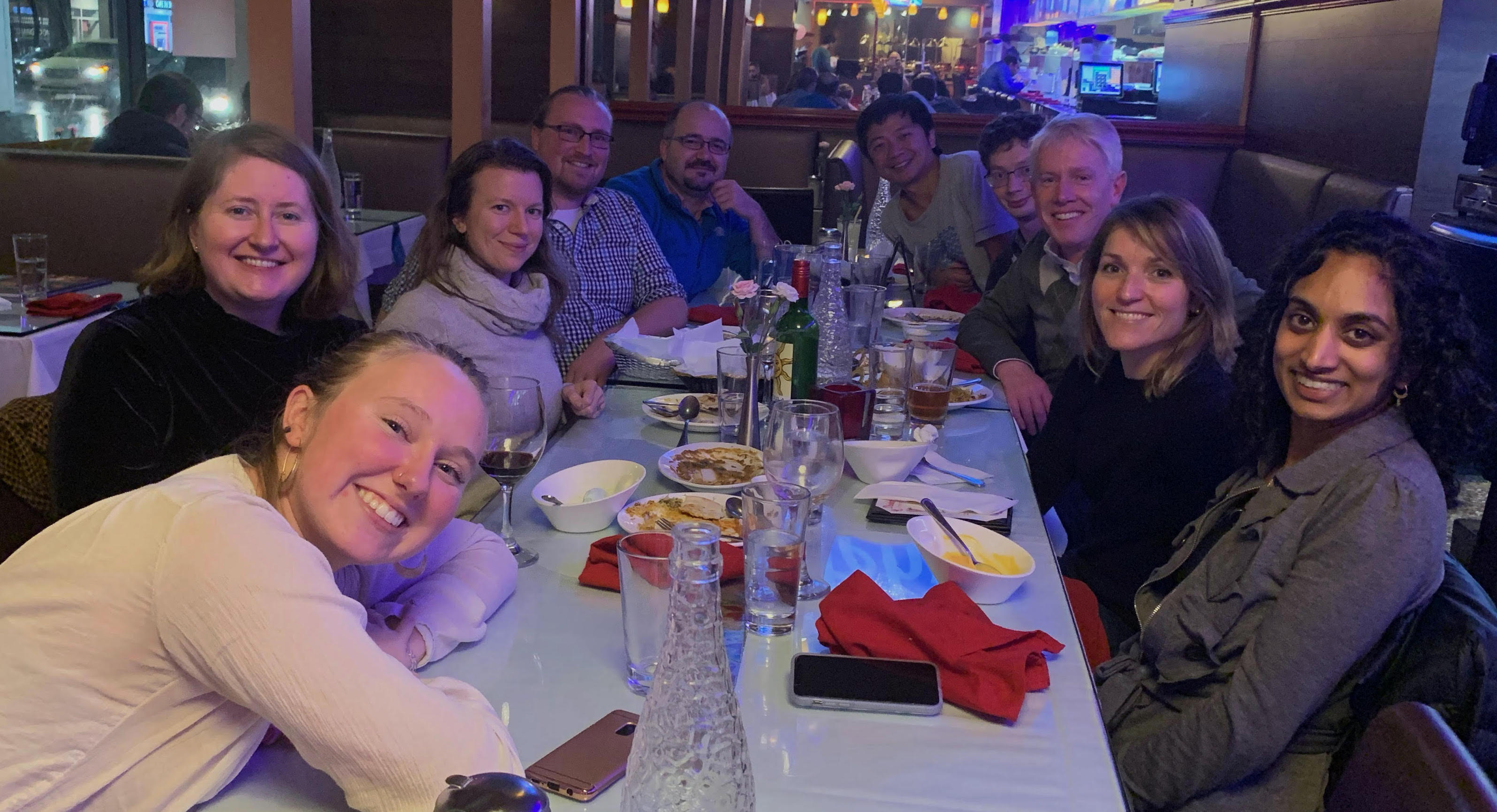 Gathering of current and former members of the Allen group at the AGU 2019 meeting.