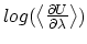 $ log(\left <\frac {\partial U}{\partial \lambda }\right >)$