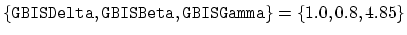 $ \{{\tt GBISDelta}, {\tt GBISBeta},{\tt GBISGamma}\} = \{1.0, 0.8, 4.85\}$