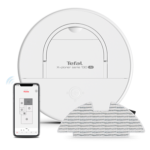 Tefal X-Plorer Serie 130 Ai Animal & Allergy, märg- ja kuivpuhastus, valge - Robottolmuimeja RG9077