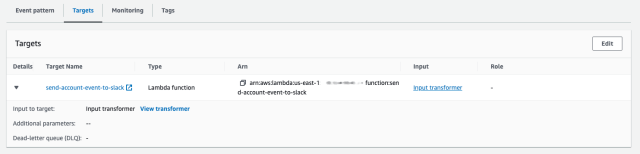 AWS Eventbridge Targets