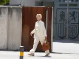 Ana Duato, saliendo de la Audiencia de San Fernando de Henares, este miércoles.