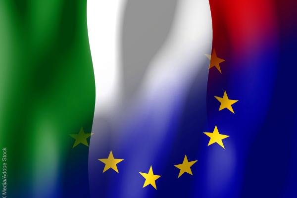 Italy and European Union flags ©PX Media/Adobe Stock