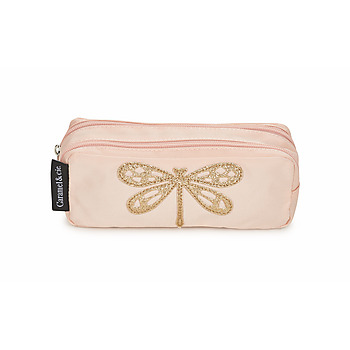 Bags Girl Pouches CARAMEL & CIE TROUSSE LIBELLULE ROSE Pink