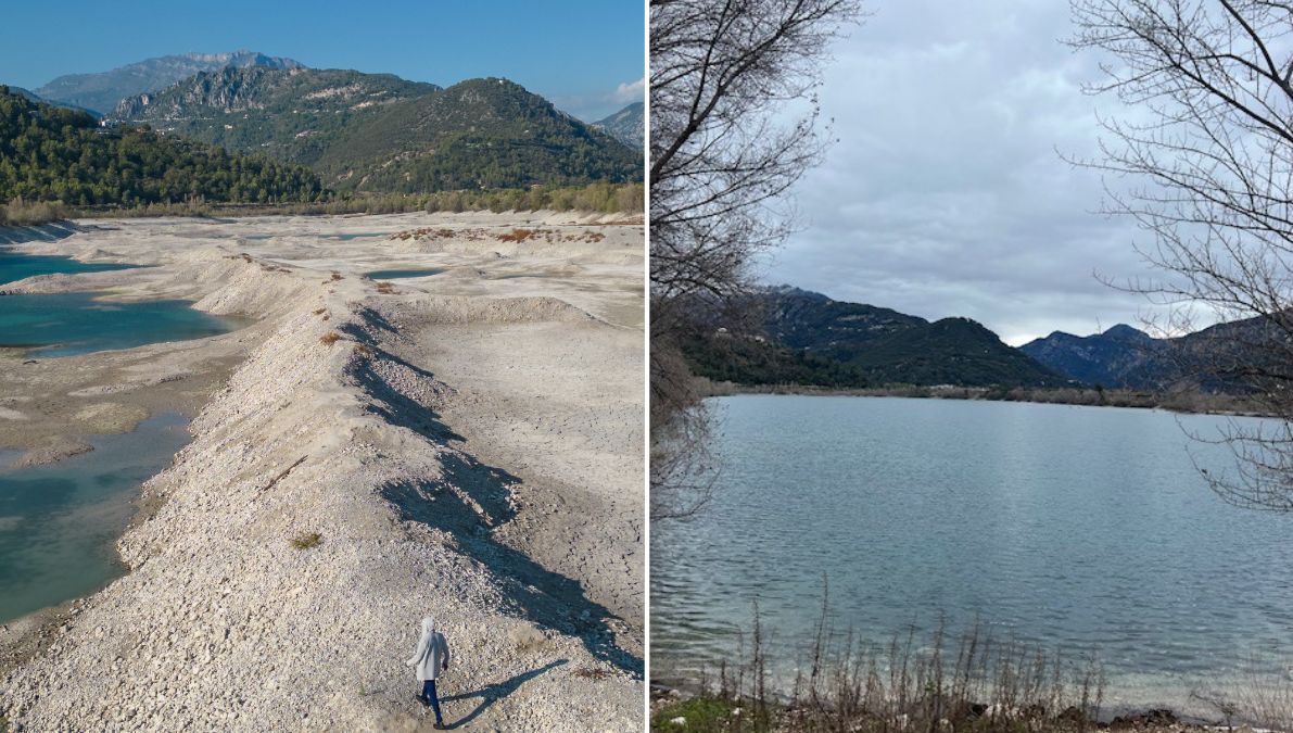 Le lac du Broc avant/après