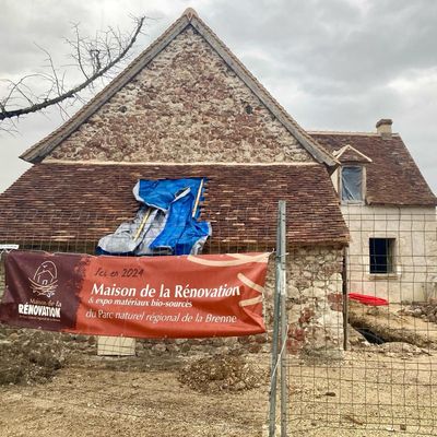 Le chantier de la Maison de la rénovation du PNR de la Brenne.