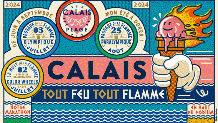 Affiche de la saison estivale 2024 de Calais