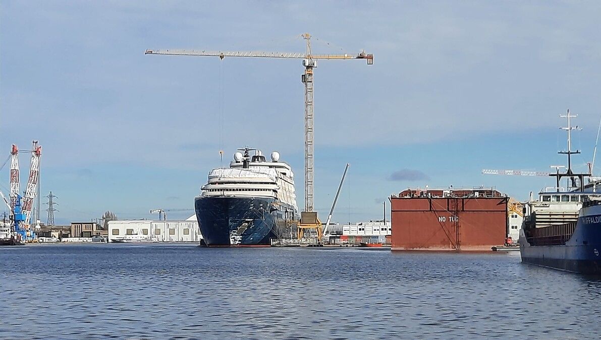 Chantiers de l'Atlantique Saint-Nazaire : le sixième paquebot de la classe Oasis "Utopia of the Seas" part en essais mer vers 17 heures