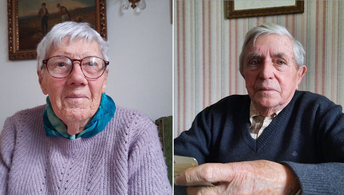 Janine Lebourgeois (Saint-Lô) et Claude Pasturel (Périers) ont connu les bombardements, l'exode et leur retour dans des villes en ruine.