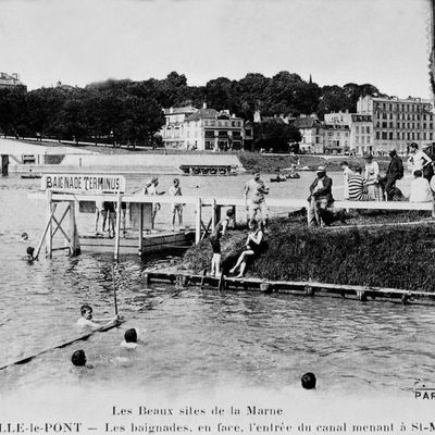 La Marne était baignable autrefois, comme ici à Joinville-le-Pont en 1913.