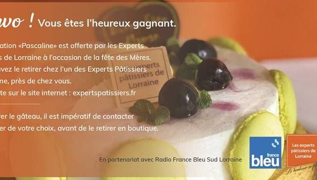 Flyer du jeu fête des mères création Pascaline offert par les experts pâtissiers de lorraine