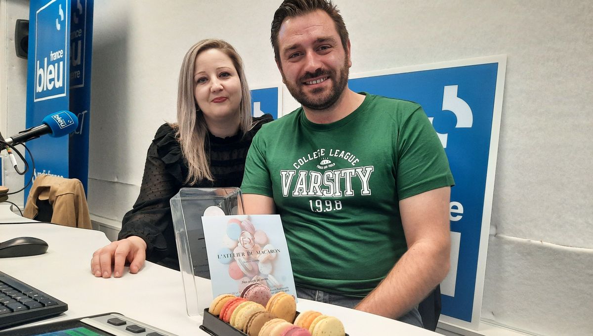 Elodie Pierrel et Jean-Bapiste Chat de l'Atelier du Macaron à Laroche Saint Cydroine