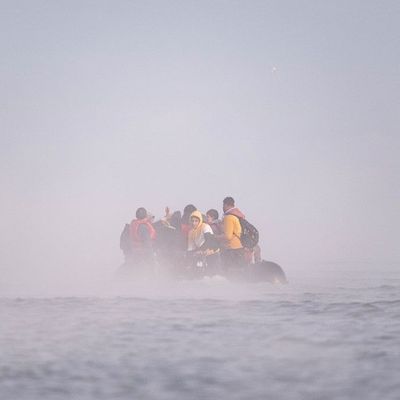 Un bateau de migrants dans la Manche (illustration).