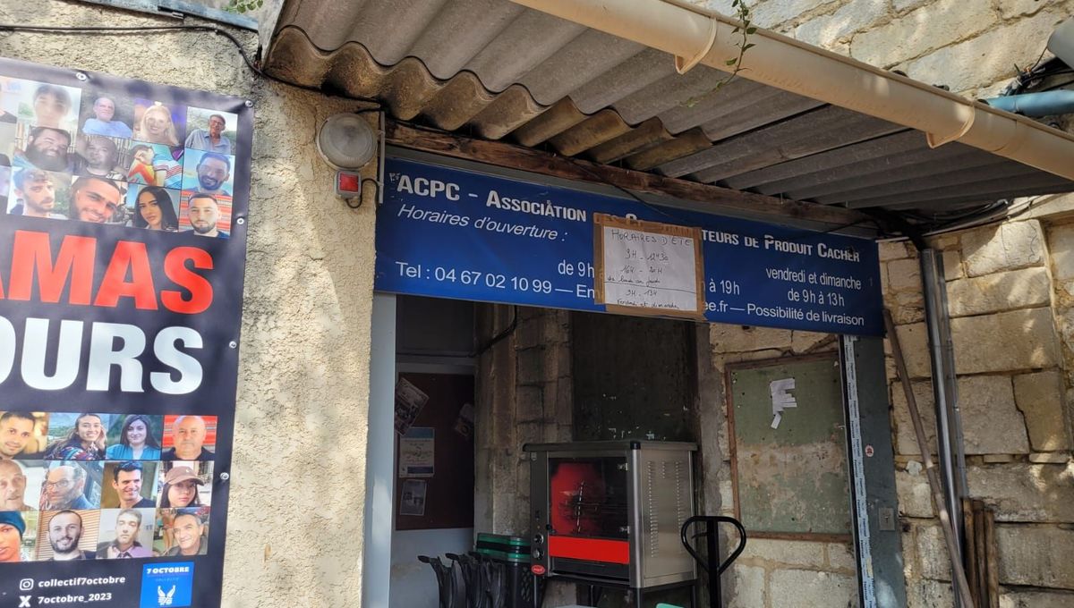 L'entrée de l'épicerie kacher de Montpellier