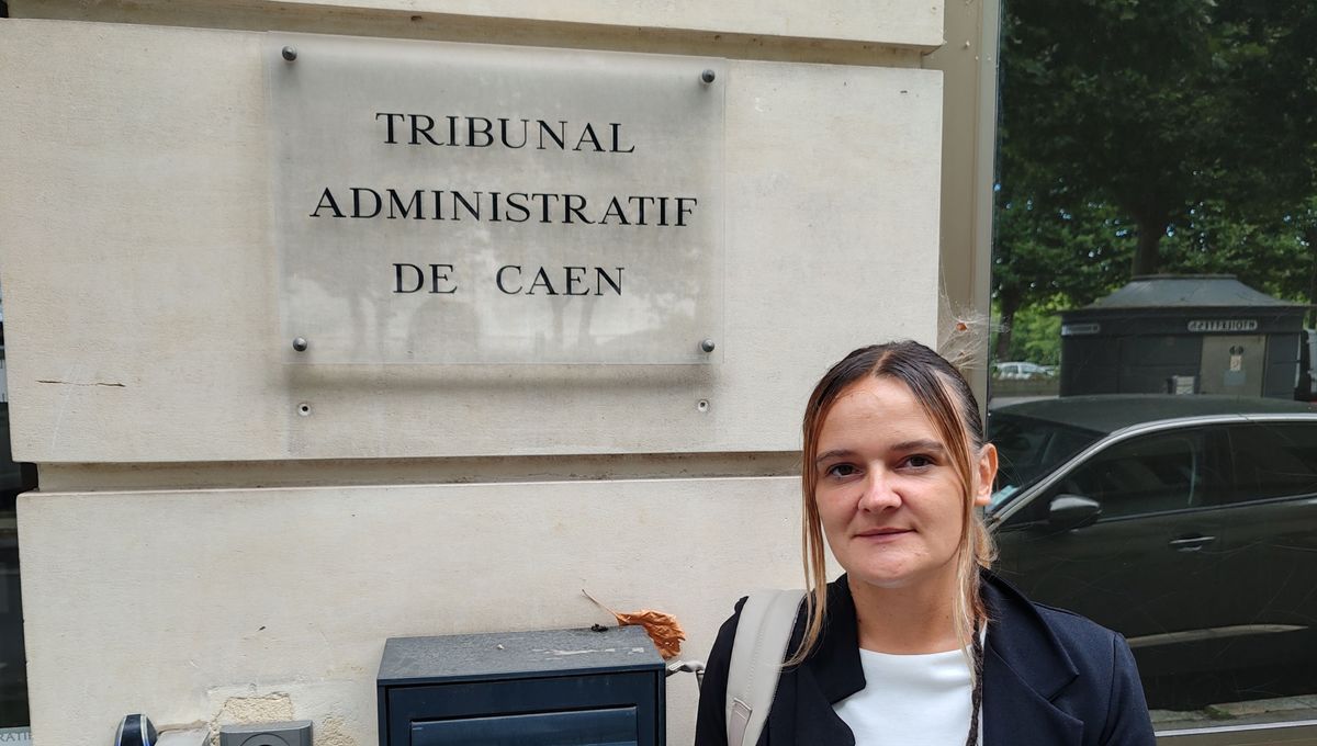 Charlotte Ngoma, peu avant l'audience devant le tribunal administratif de Caen ce 14 août 2024