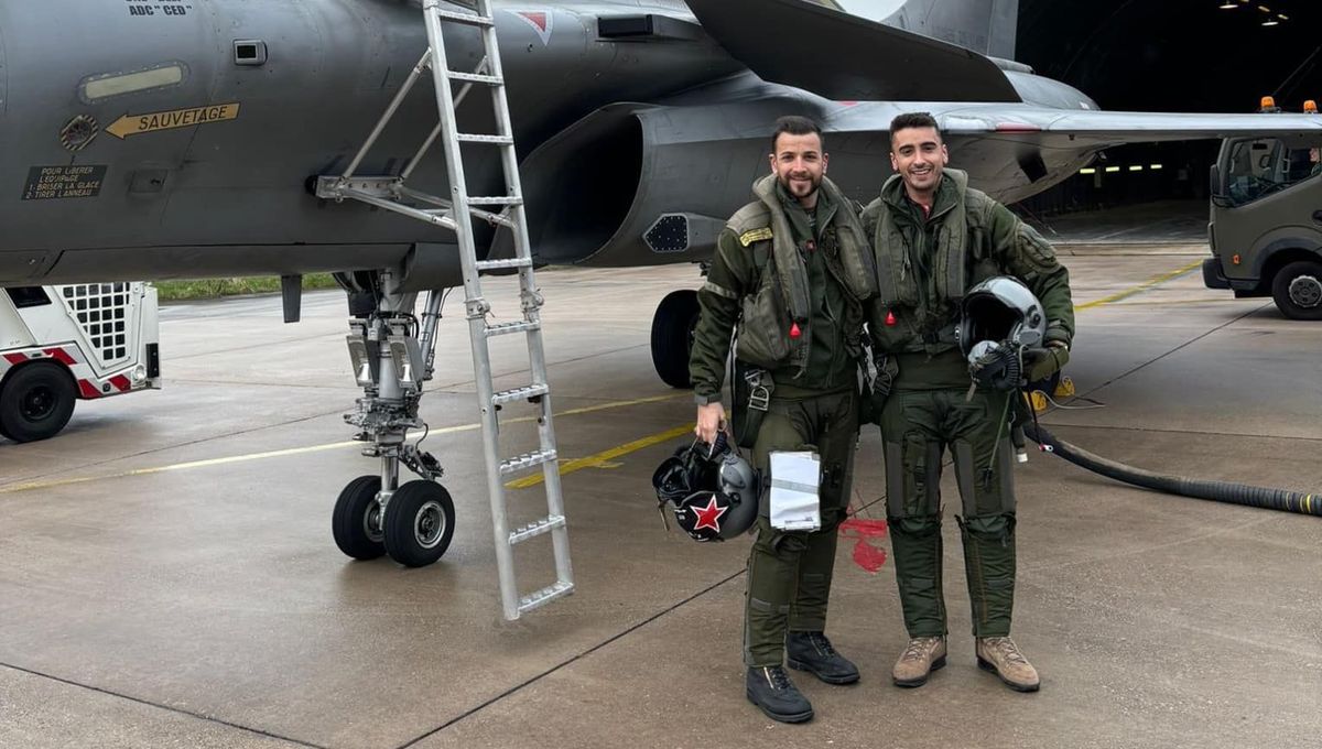 De gauche à droite : le capitaine Sébastien Mabire et le lieutenant Matthis Laurens.