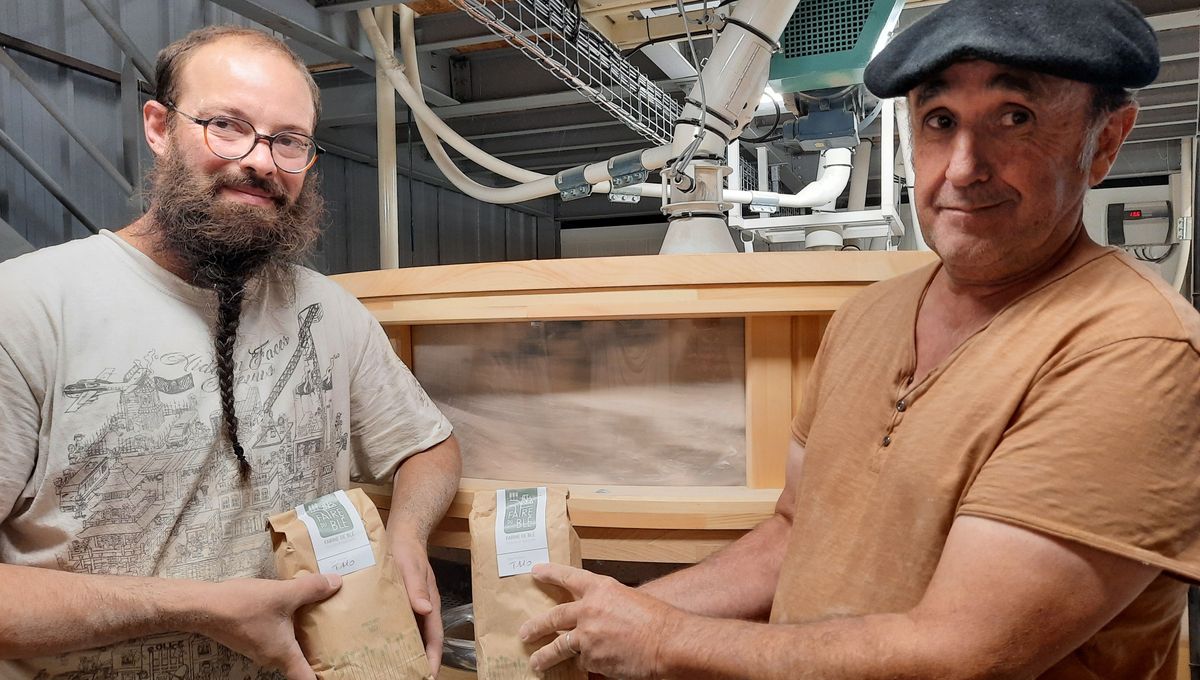 Yann Bette et Eric Labaste, meunier et producteur de blé landais