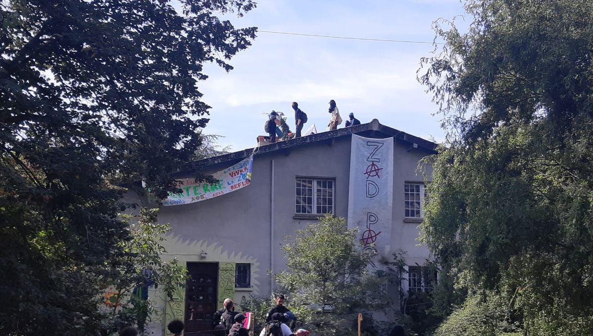 Les opposants à l'A69 sur le terrain de Verfeil ce lundi 16 septembre