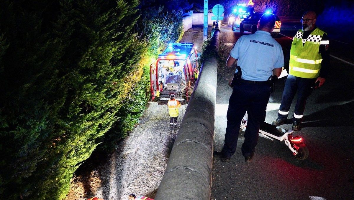 Un homme à chuté à trottinette d'une hauteur de 4 mètres au-dessus d'un parapet