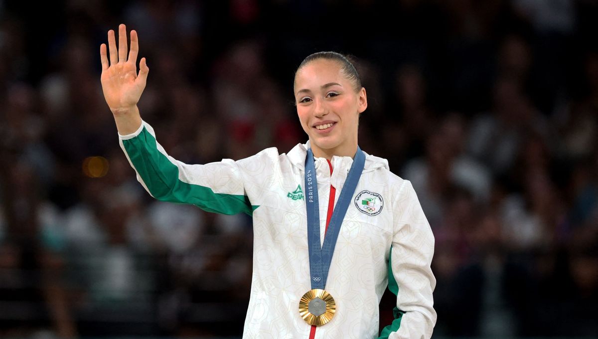 La Tourangelle Kaylia Nemour, médaillée d'or aux Jeux olympiques de Paris.