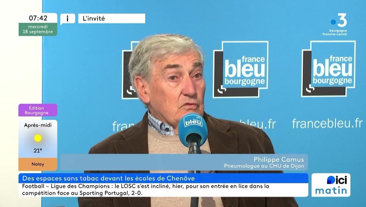 Philippe Camus, professeur en pneumologie au CHU de Dijon et président du réseau Prévention Tabac En Côte-d'Or.