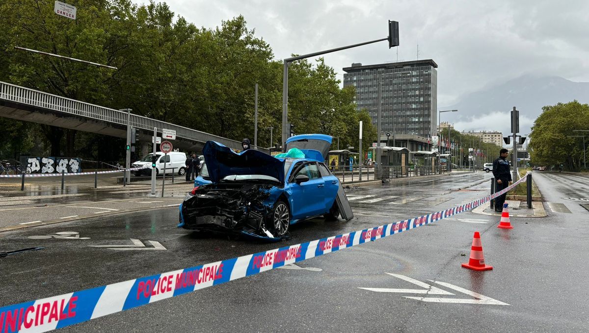 La voiture utilisée par le meurtrier présumé de Lilian Dejean à Grenoble le 8 septembre 2024