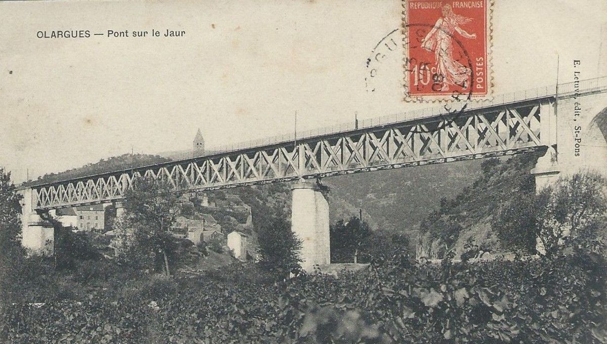 Pont de type Eiffel à Olargues