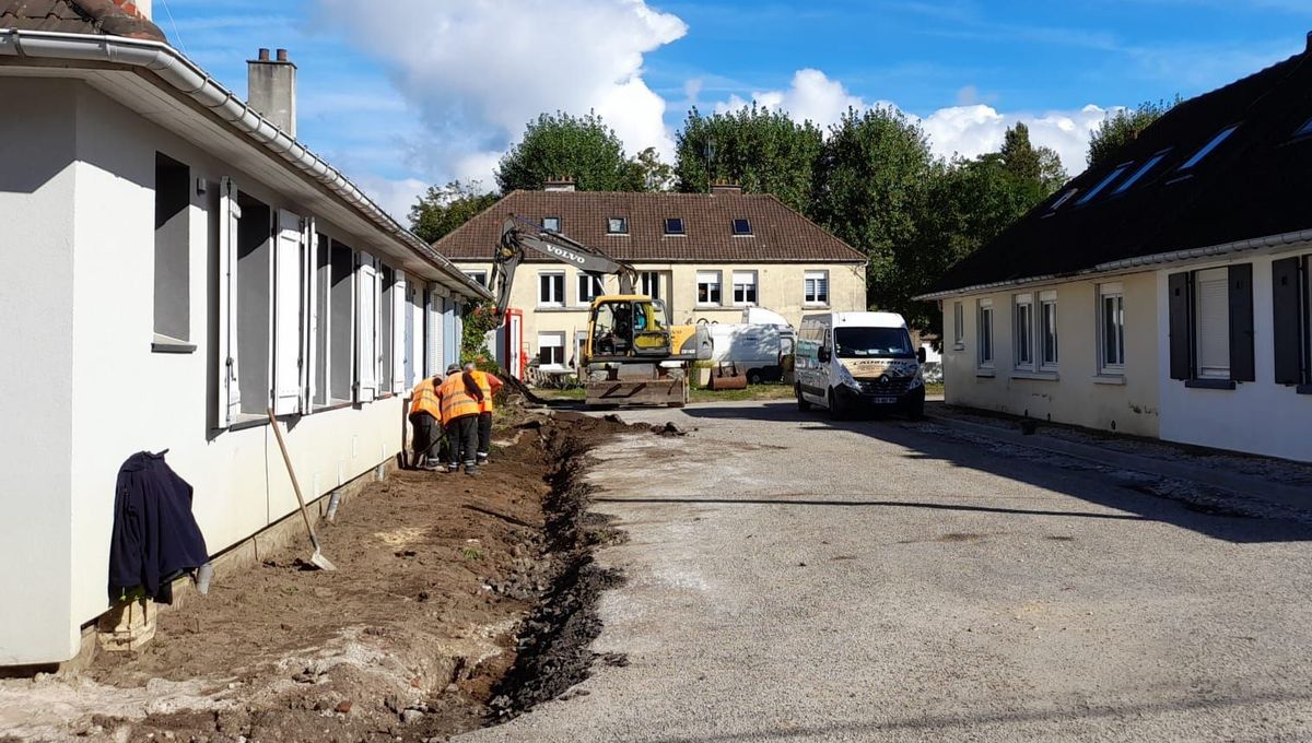 Les travaux commencent tout juste dans la Cité de l'Avenir, à Saint-Etienne-au-Mont.