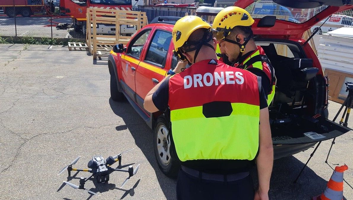 Drone de reconnaissance des pompiers du Gard