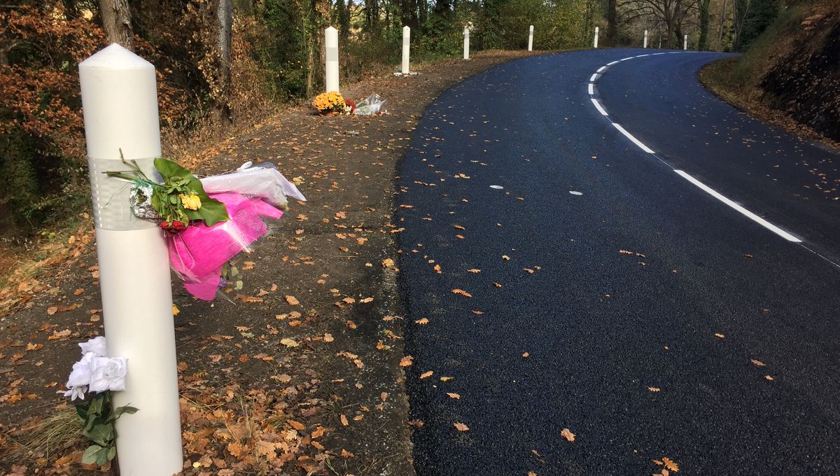 Le virage où s'est déroulé l'accident du 23 octobre.