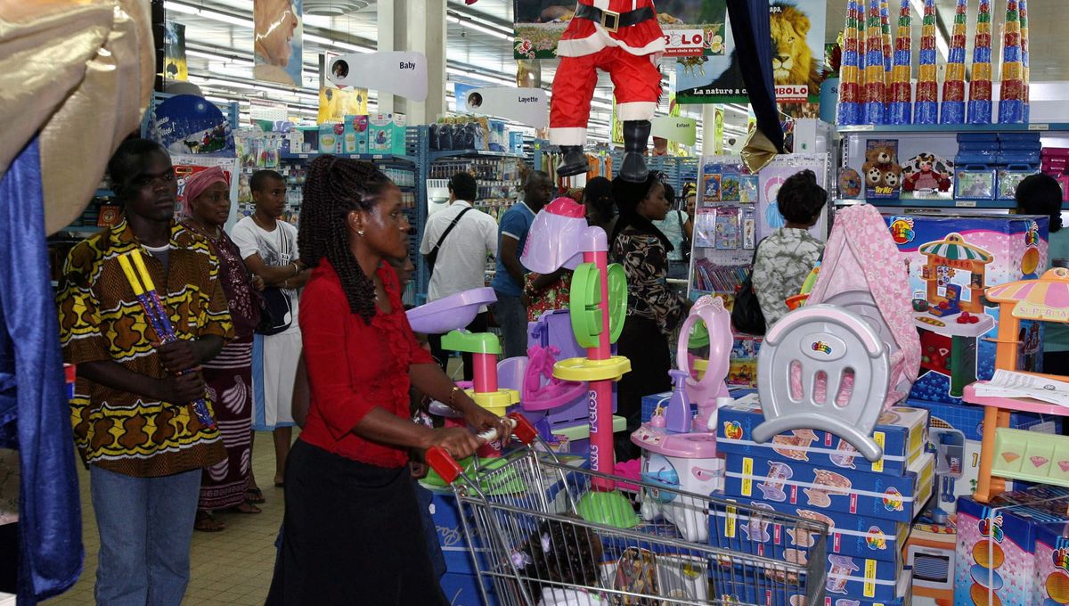 Les fêtes de Noël dans un magasin de Libreville