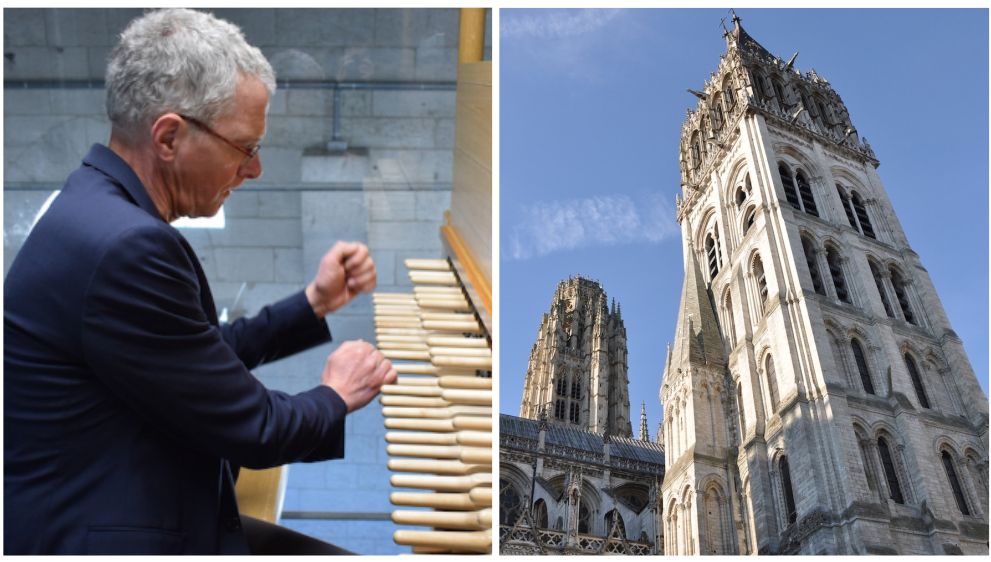  Le carillonneur de la cathédrale de Rouen, Patrice Latour, fera résonner les cloches de la tour St Romain pendant quelques minutes. 