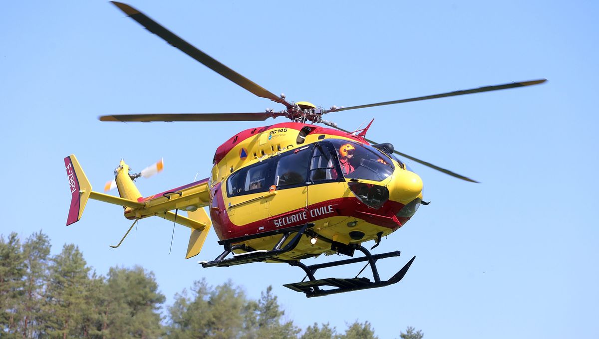 Sur place, les pompiers ont du faire appel à l'hélicoptère Dragon 25 