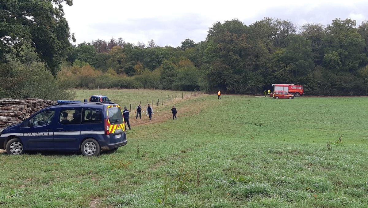 Les gendarmes et les secours mobilisés sur les lieux de l'accident.