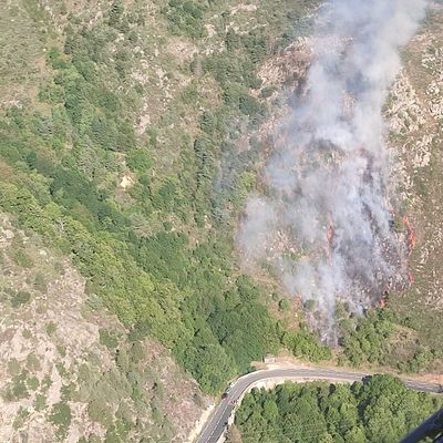 Le brasier s'étend sur au moins 15 hectares de forêt et de garrigue.