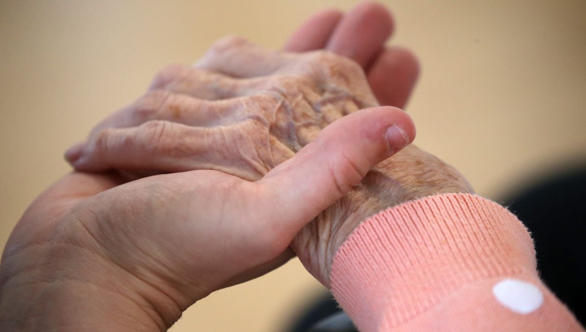 Photo illustration : donner de l'amour pour permettre aux malades de se sentir encore exister. 