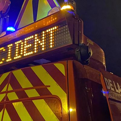 Un véhicule des pompiers de la Dordogne sur un accident de la route à Périgueux