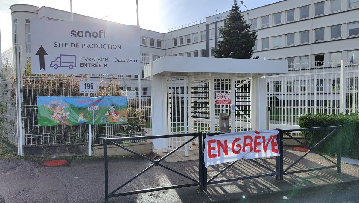 L'entrée du site Sanofi d'Amilly