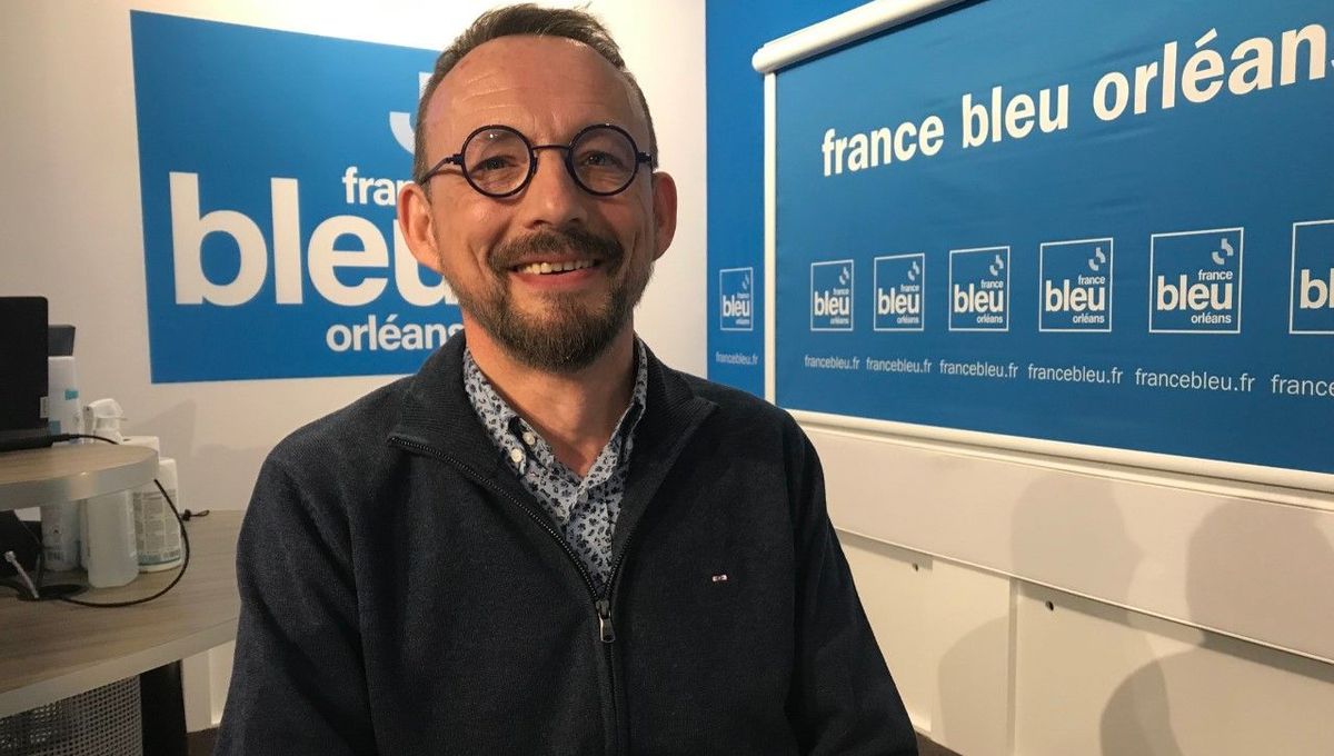 Thierry Legrand dans les studios de France Bleu Orléans