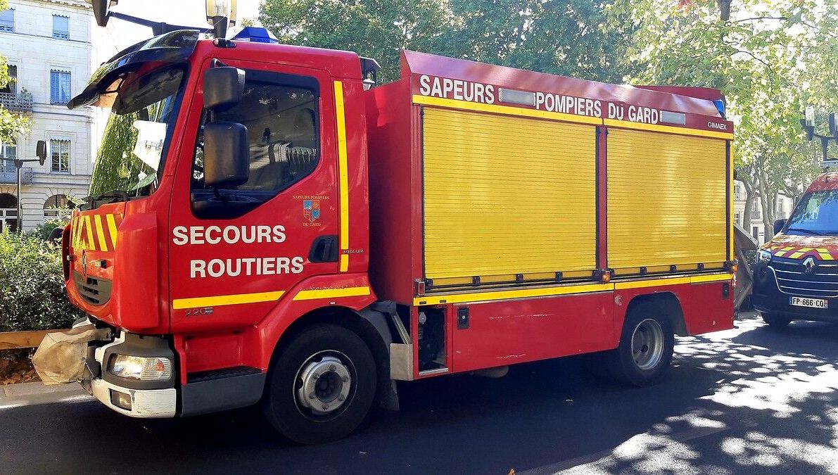 Véhicule d'intervention secours routiers des pompiers du Gard