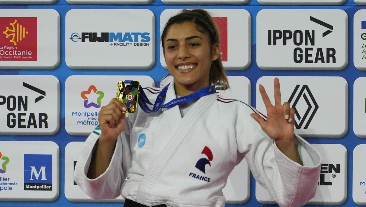 La gardoise Shirine Boukli aux championnats d'Europe à Montpellier, 2023 (Sud de France Arena)