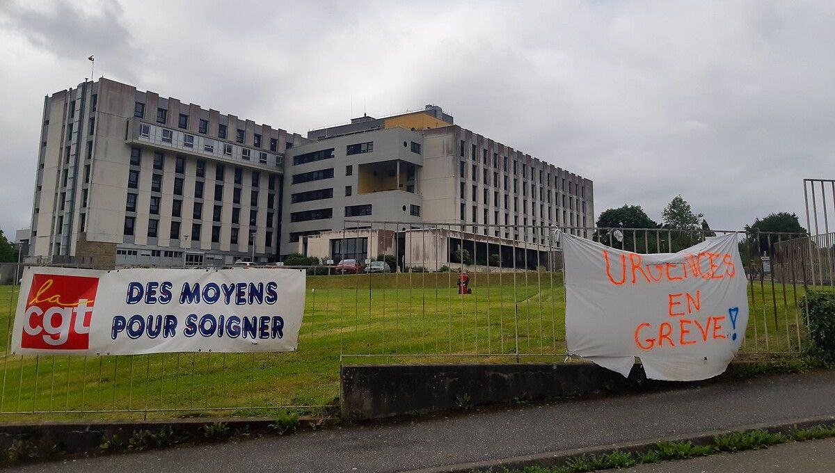 Grève des urgences à l'hôpital de Lannion (archives)