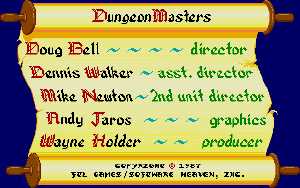 Dungeon Master (Atari ST) - Credits