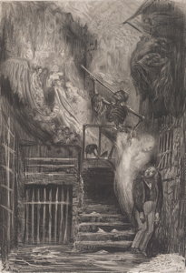 Gravure de la pendaison de Gérard de Nerval, par Gustave Doré