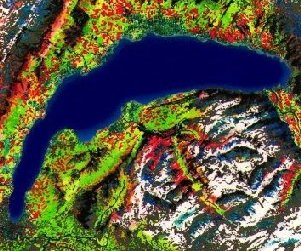 vue du Léman par satellite