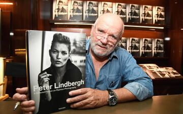  Le photographe allemand Peter Lindbergh, à Los Angeles, aux Etats-Unis, le 20 septembre 2016. 