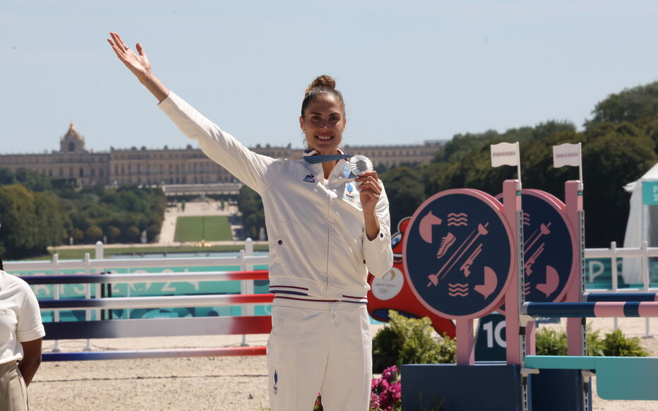 En tête avant la dernière épreuve, Elodie Clouvel termine à la deuxième place, comme aux Jeux de Rio.  LP / Jean-Baptiste Quentin